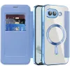 Coque portefeuille Phonesta Luxury Crystal Puffed avec MagSafe pour Google Pixel 9a - Bleu clair 2
