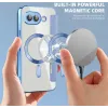 Coque portefeuille Phonesta Luxury Crystal Puffed avec MagSafe pour Google Pixel 9a - Bleu clair 4