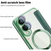 Coque portefeuille Phonesta Luxury Crystal Puffed avec MagSafe pour Samsung Galaxy S25 Edge - Vert foncé 7