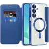 Coque portefeuille Phonesta Luxury Crystal Puffed avec MagSafe pour Samsung Galaxy A16 - Bleu foncé 2