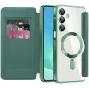 Coque portefeuille Phonesta Luxury Crystal Puffed avec MagSafe pour Samsung Galaxy A16 - Vert foncé 2