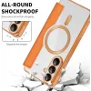 Coque portefeuille Phonesta Luxury Crystal Puffed avec MagSafe pour Samsung Galaxy S26 - Orange 6
