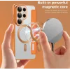 Coque portefeuille Phonesta Luxury Crystal Puffed avec MagSafe pour Samsung Galaxy S26 Ultra - Orange 3