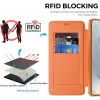 Coque portefeuille Phonesta Luxury Crystal Puffed avec MagSafe pour Samsung Galaxy S26 Ultra - Orange 4