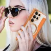 Coque portefeuille Phonesta Luxury Crystal Puffed avec MagSafe pour Samsung Galaxy S26 Ultra - Orange 7