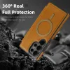 Coque portefeuille Phonesta Luxury Leather avec MagSafe pour Samsung Galaxy S25 Ultra - Marron clair 6