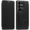 Coque portefeuille Phonesta Luxury Leather avec MagSafe pour Samsung Galaxy S25 Ultra - Noir