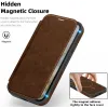 Coque portefeuille Phonesta Luxury Leather avec MagSafe pour Google Pixel 9a - Marron foncé 5