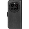 Coque portefeuille Phonesta Litchi Skin pour Xiaomi 15 Ultra - Noir 3