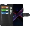 Coque portefeuille Phonesta Litchi Skin pour Xiaomi Poco X7 Pro - Noir 4