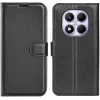 Coque portefeuille Phonesta Litchi Skin pour Xiaomi Redmi Note 14 Pro 4G - Noir