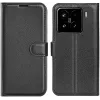 Coque portefeuille Phonesta Litchi Skin pour Xiaomi 15 - Noir