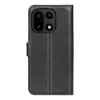 Coque portefeuille Phonesta Litchi Skin pour OnePlus 15 - Noir 2