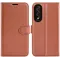 Coque portefeuille Phonesta Litchi Skin pour OnePlus Nord 5 - Marron