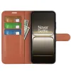 Coque portefeuille Phonesta Litchi Skin pour OnePlus Nord 5 - Marron 3
