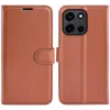 Coque portefeuille Phonesta Litchi Skin pour OnePlus Nord 6 - Marron 0