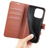 Coque portefeuille Phonesta Litchi Skin pour OnePlus Nord 6 - Marron 5
