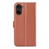 Coque portefeuille Phonesta Litchi Skin pour OnePlus Nord CE5 - Marron 2