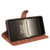 Coque portefeuille Phonesta Litchi Skin pour OnePlus Nord CE5 - Marron 4