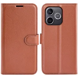 Coque portefeuille Phonesta Litchi Skin pour HONOR 600 Lite - Marron