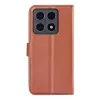 Coque portefeuille Phonesta Litchi Skin pour Xiaomi 15T - Marron 2