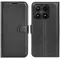 Coque portefeuille Phonesta Litchi Skin pour Xiaomi 17 - Noir