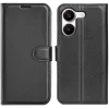Coque portefeuille Phonesta Litchi Skin pour Xiaomi Poco X8 Pro - Noir 0