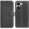 Coque portefeuille Phonesta Litchi Skin pour Xiaomi Poco X8 Pro - Noir