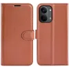 Coque portefeuille Phonesta Litchi Skin pour Xiaomi Poco X8 Pro Max - Marron 0