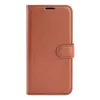 Coque portefeuille Phonesta Litchi Skin pour Xiaomi Redmi Note 15 Pro 5G - Marron 1