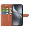 Coque portefeuille Phonesta Litchi Skin pour Oppo Find X9 - Marron 3