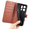 Coque portefeuille Phonesta Litchi Skin pour Oppo Find X9 - Marron 5