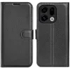 Coque portefeuille Phonesta Litchi Skin pour Oppo Find X9 - Noir 0