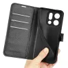 Coque portefeuille Phonesta Litchi Skin pour Oppo Find X9 - Noir 5