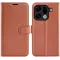 Coque portefeuille Phonesta Litchi Skin pour Oppo Find X9 Pro - Marron