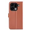 Coque portefeuille Phonesta Litchi Skin pour Oppo Find X9 Pro - Marron 2