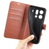 Coque portefeuille Phonesta Litchi Skin pour Oppo Find X9 Pro - Marron 5