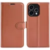 Coque portefeuille Phonesta Litchi Skin pour Oppo Reno15 - Marron 0