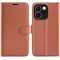 Coque portefeuille Phonesta Litchi Skin pour Oppo Reno15 F/FS - Marron