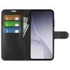 Coque portefeuille Phonesta Litchi Skin pour Oppo Reno15 Pro - Noir 3