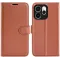 Coque portefeuille Phonesta Litchi Skin pour Oppo Reno15 Pro Max - Marron