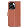 Coque portefeuille Phonesta Litchi Skin pour Oppo Reno15 Pro Max - Marron 2