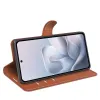 Coque portefeuille Phonesta Litchi Skin pour Motorola Edge 70 Fusion - Marron 4
