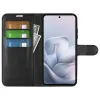 Coque portefeuille Phonesta Litchi Skin pour Motorola Edge 70 Fusion - Noir 3