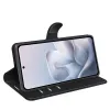Coque portefeuille Phonesta Litchi Skin pour Motorola Edge 70 Fusion - Noir 4