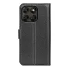 Coque portefeuille Phonesta Litchi Skin pour Motorola Moto G67/G77 - Noir 2