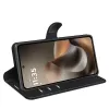 Coque portefeuille Phonesta Litchi Skin pour Motorola Moto G67/G77 - Noir 4