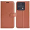 Coque portefeuille Phonesta Litchi Skin pour Motorola Signature - Marron