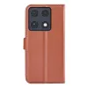 Coque portefeuille Phonesta Litchi Skin pour Motorola Signature - Marron 2