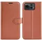 Coque portefeuille Phonesta Litchi Skin pour Asus Zenfone 12 Ultra - Marron